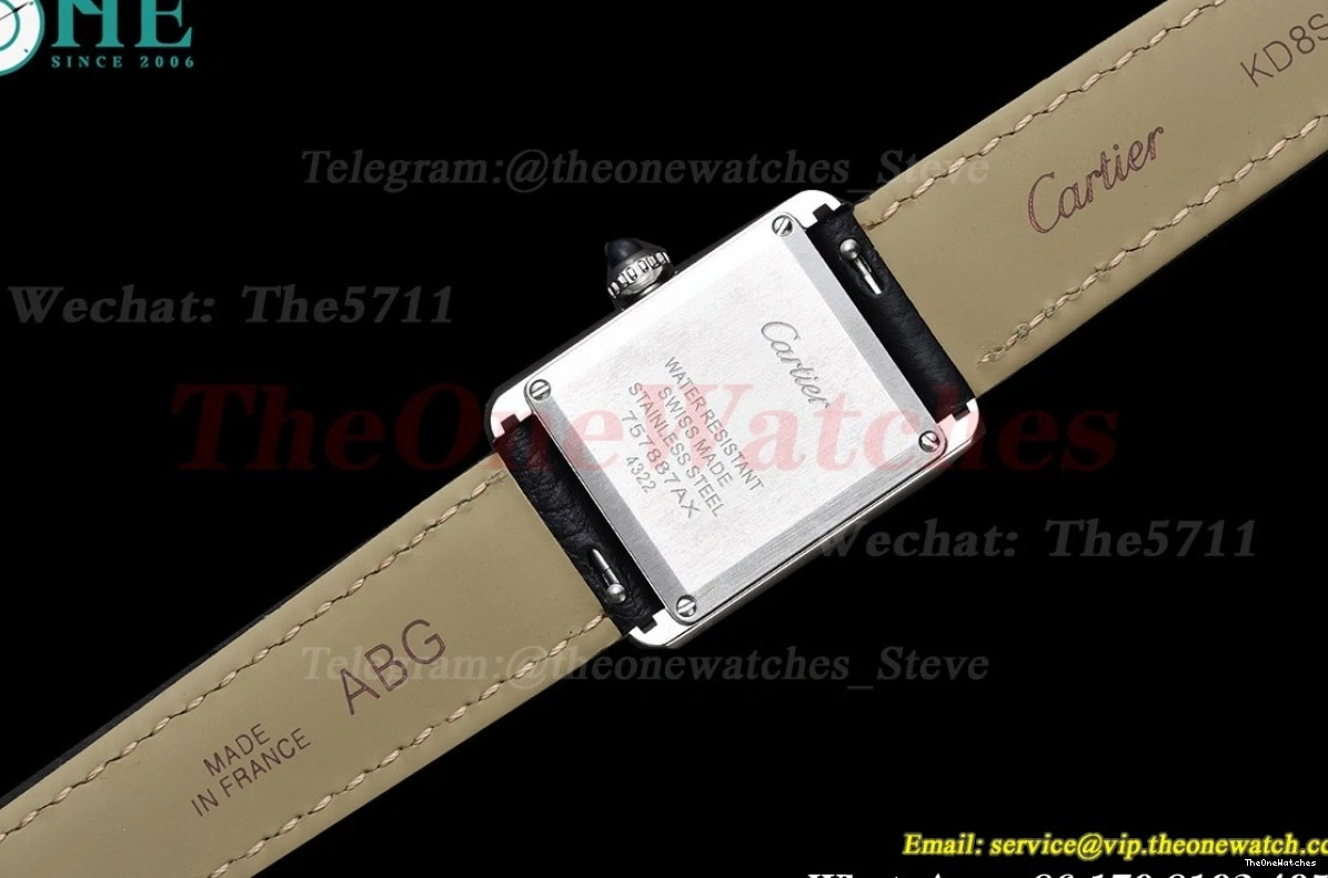 K11F On Black Strap Small Quartz Tank Must dial White 0513